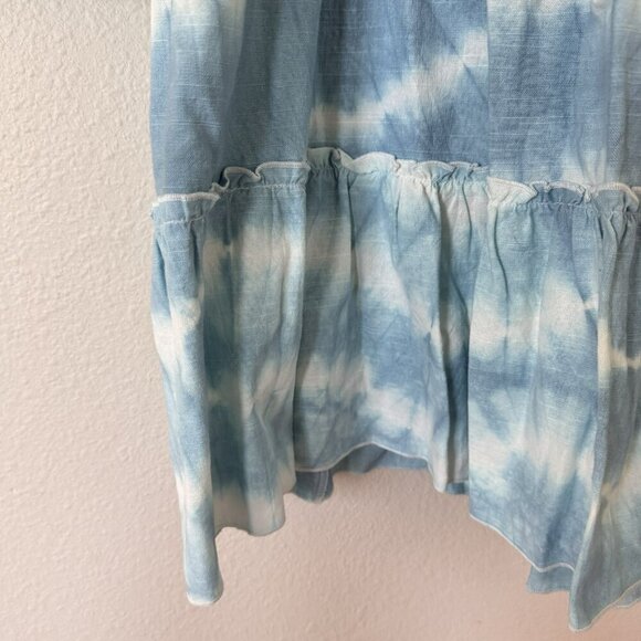 FAHERTY Vida Blue Tie Dye Tiered A Line Oversized Dress Size Small $278 - Picture 8 of 11